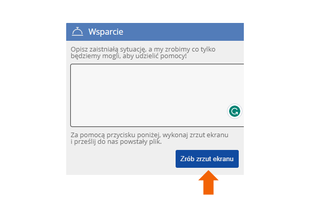 Otwórz okno zgłoszenia